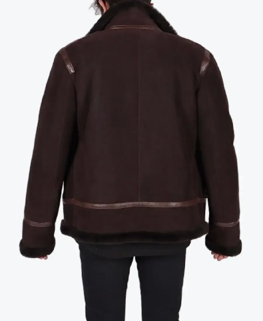 Shop The Men’s Brown Beast Bomber Jacket Back