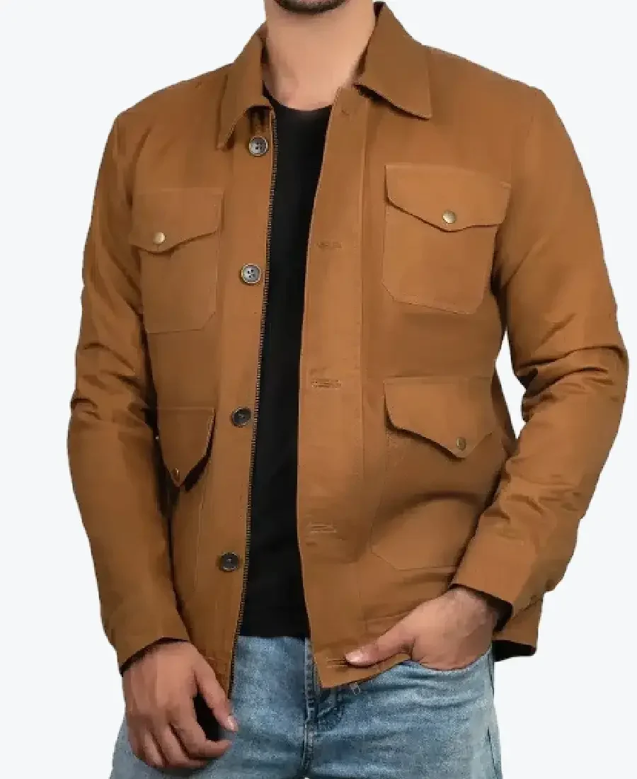 Shop The Men’s Brown Vintage Style Cotton Jacket - Rare Jackets