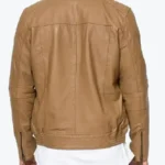 Shop The Men’s Camel Brown Urban Lambskin Leather Jacket Back Rare Jacket