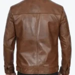 Shop The Mens Chocolate Brown Harrington Vintage Leather Jacket Rare Jacket