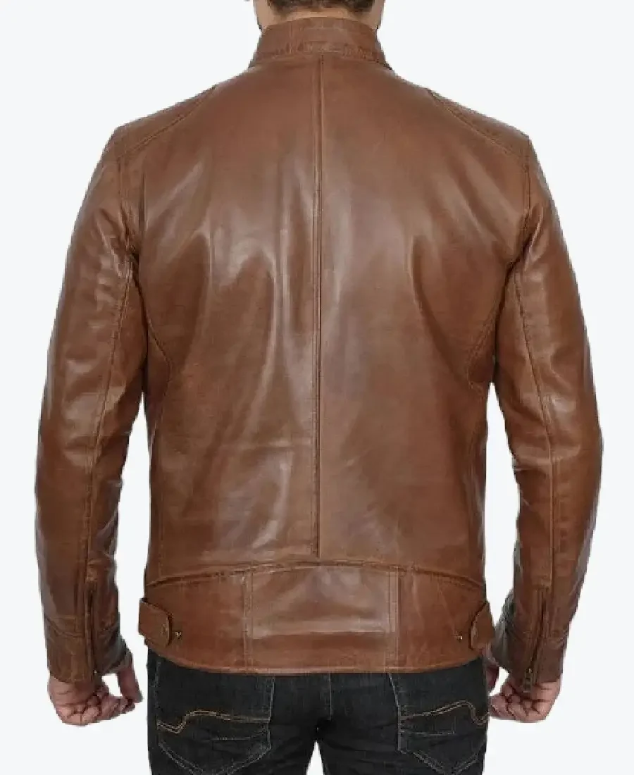 Shop The Men’s Chocolate Brown Lambskin Cafe Racer Leather Jackets Rare Jacket