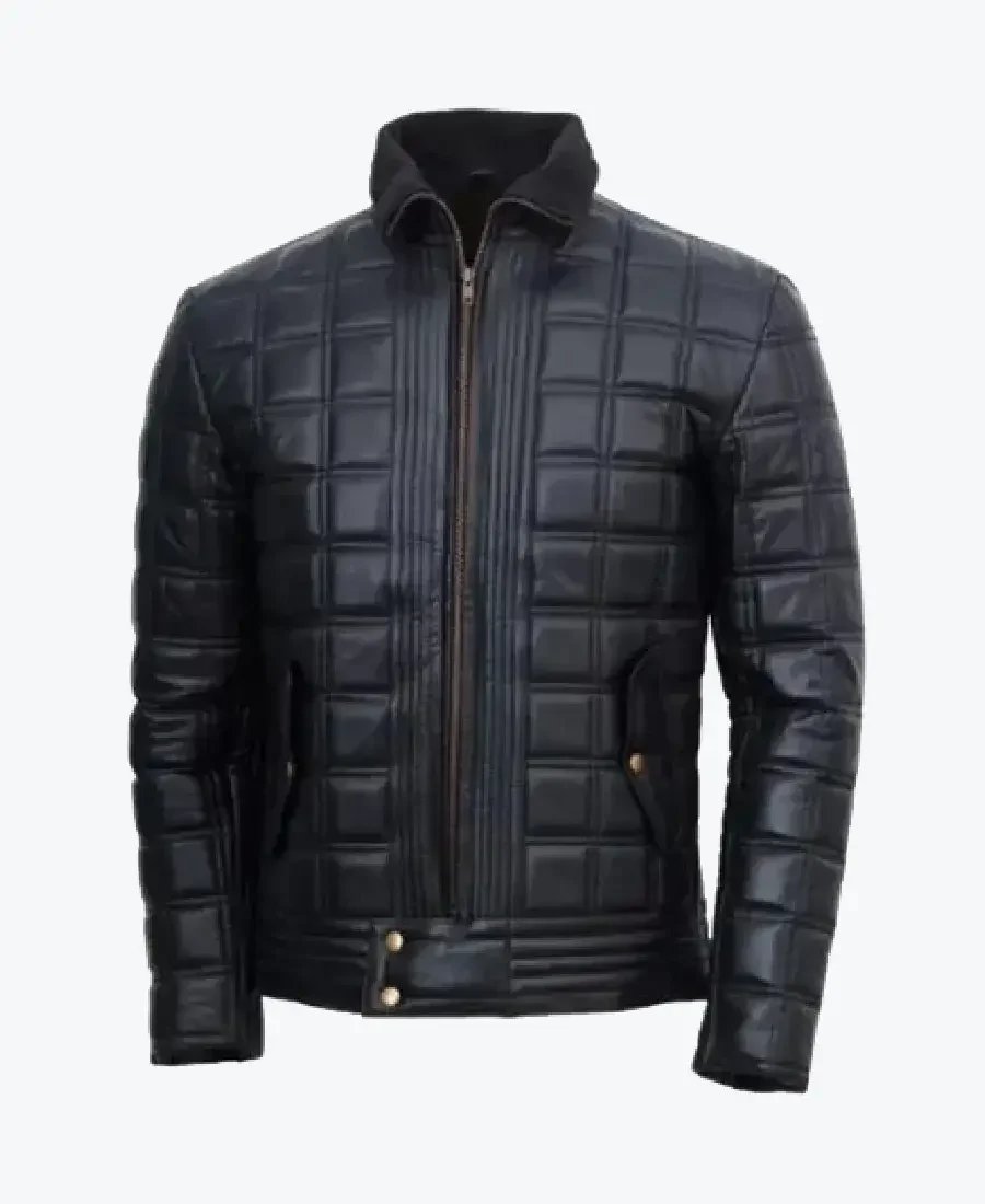 Shop The Men’s Classic Black Quilted Leather Bomber Jacket - Rare Jackets