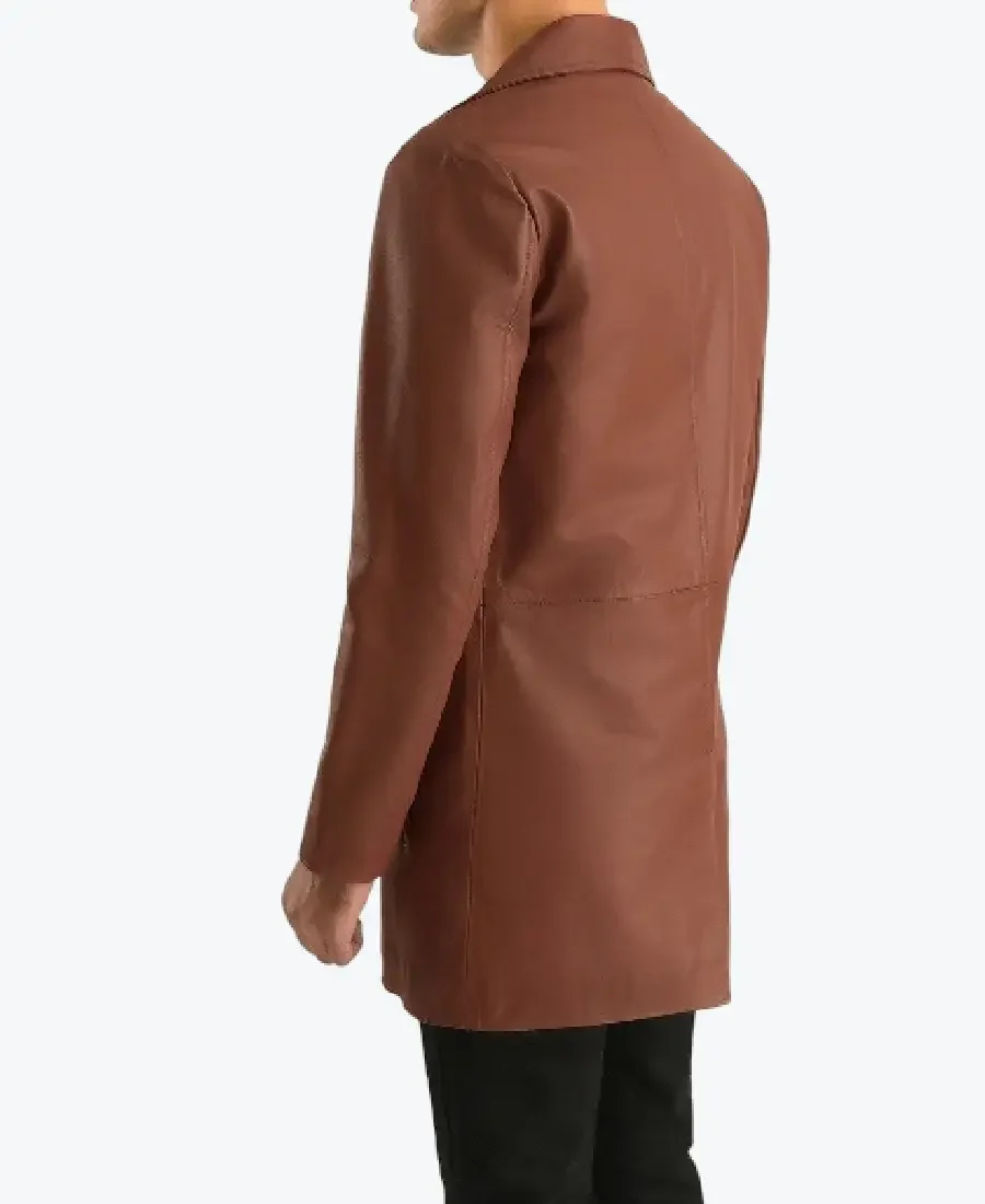 Shop The Men's Classmith Brown Leather Coat Rare Jacket