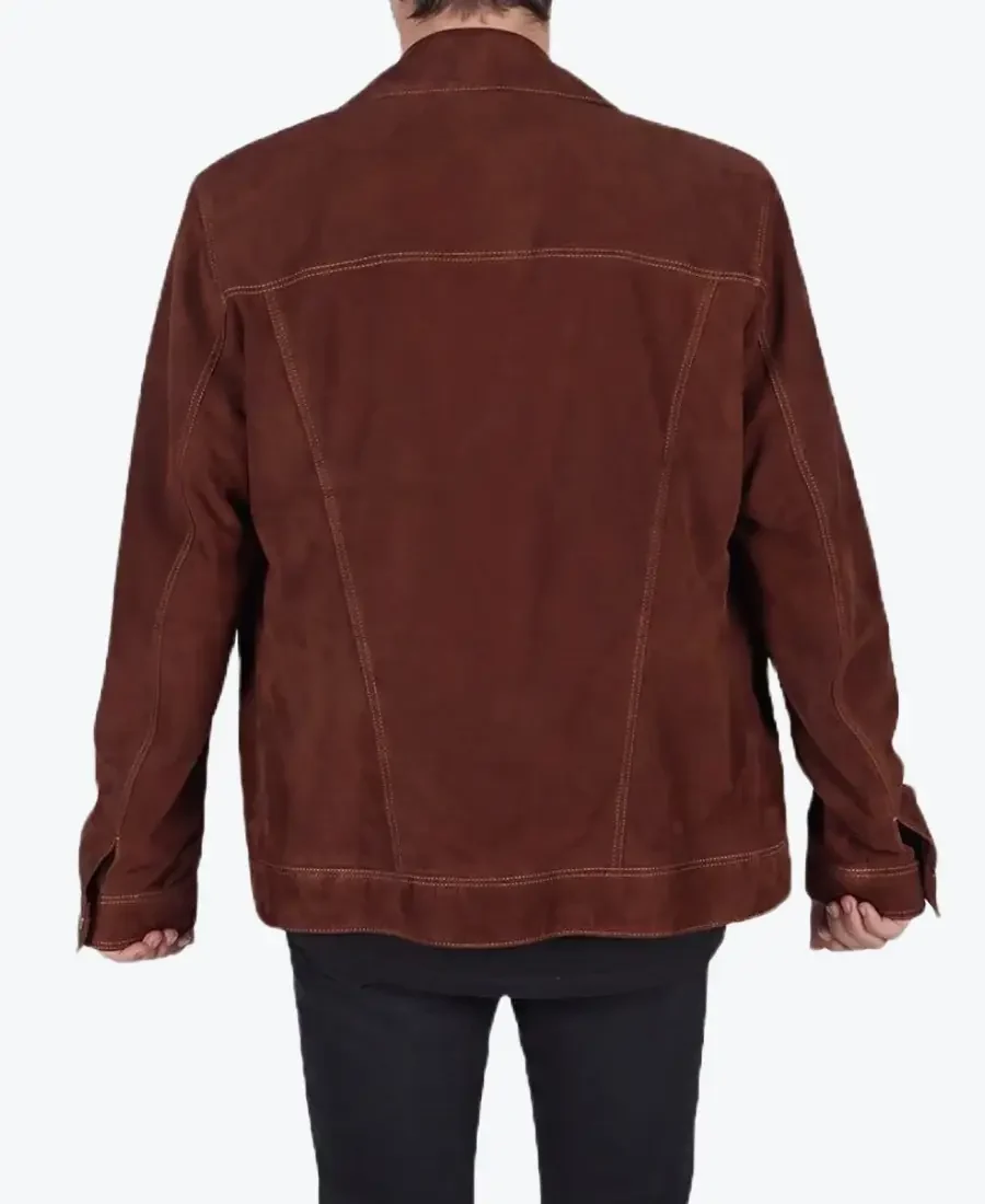 Shop The Men's Edwardo Brown Suede Leather Jacket - Rare Jackets