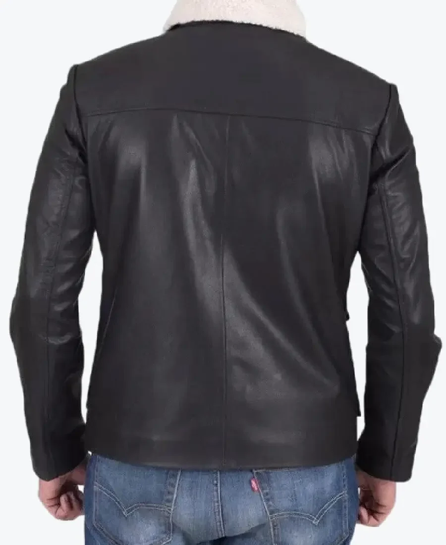 Shop The Men’s Flap Pockets Black Leather Jackets Rare Jacket