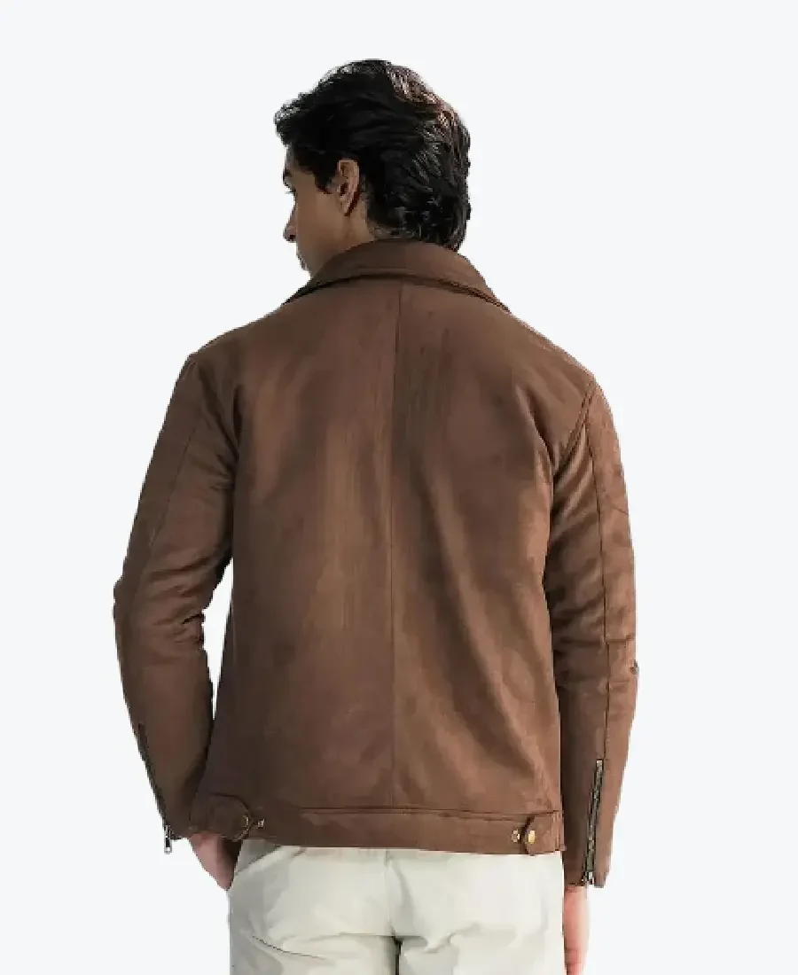 Shop The Men's Garde Brown Suede Leather Jacket - Rare Jackets
