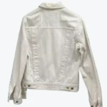 Shop The Men's Gold Button White Denim Jacket