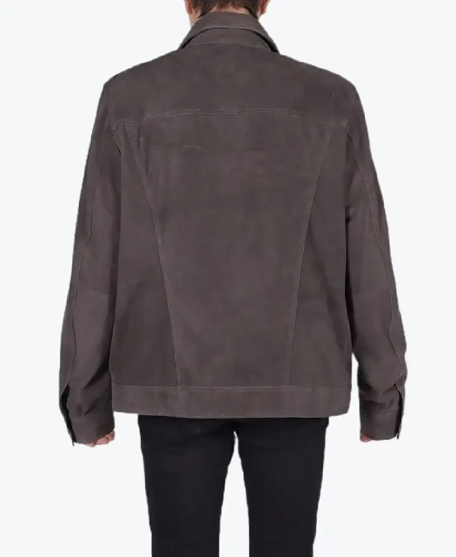 Shop The Men’s Oversized Grey Suede Jacket - Rare Jackets