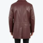 Shop The Men's Oxblood Brown Classic Casual Leather Coat - Rare Jackets