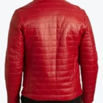 Shop The Men’s Red Lambskin Puffer Jacket Back Rare Jacket
