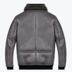 Shop The Men's Shearling Grey Sheepskin B2 Leather Jacket Rare Jacket