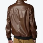 Shop The Men’s Stand-Up Leather Bomber Jacket Back Rare Jacket