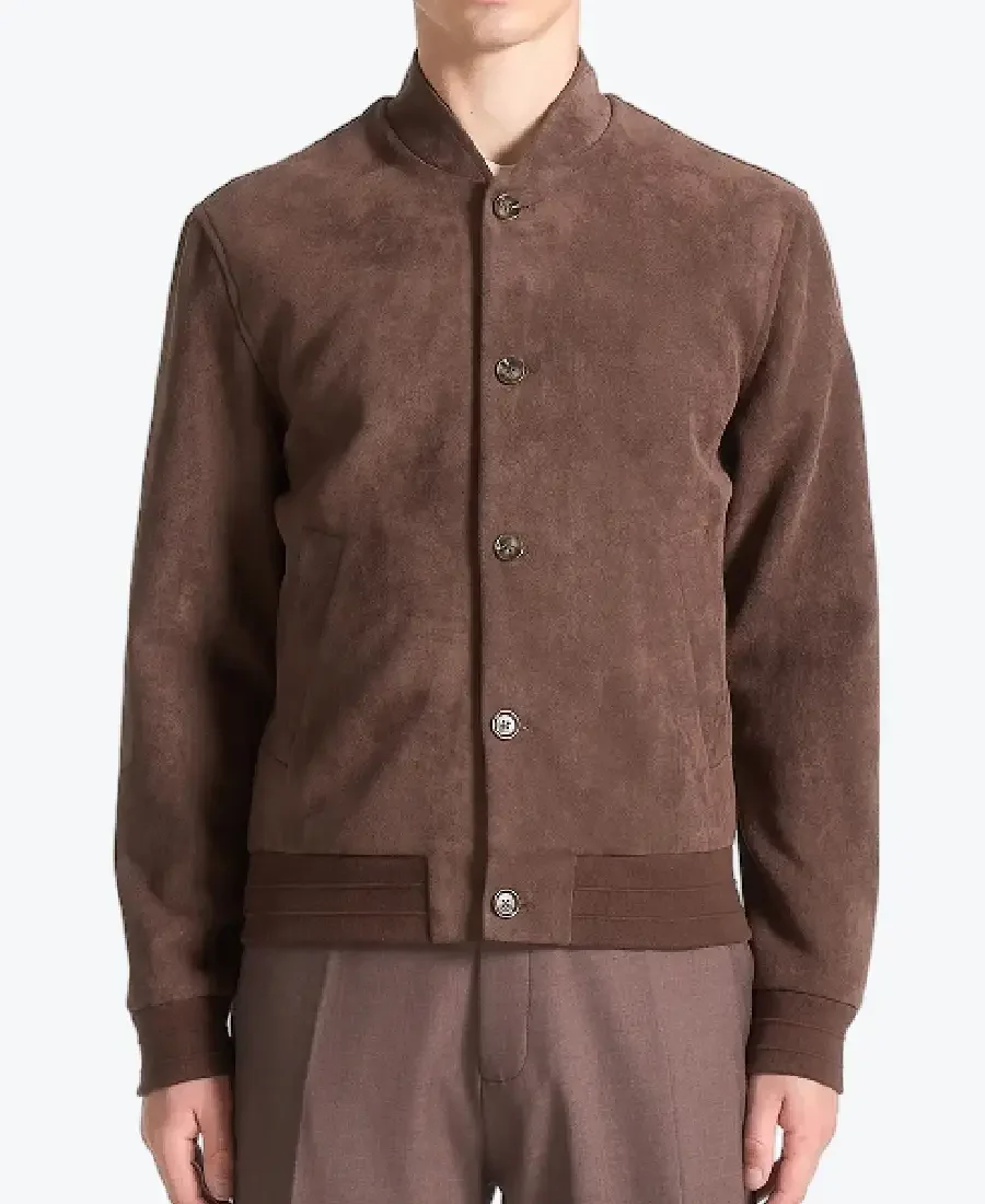 Shop The Men’s Suede Bomber Brown Jacket - Rare Jackets