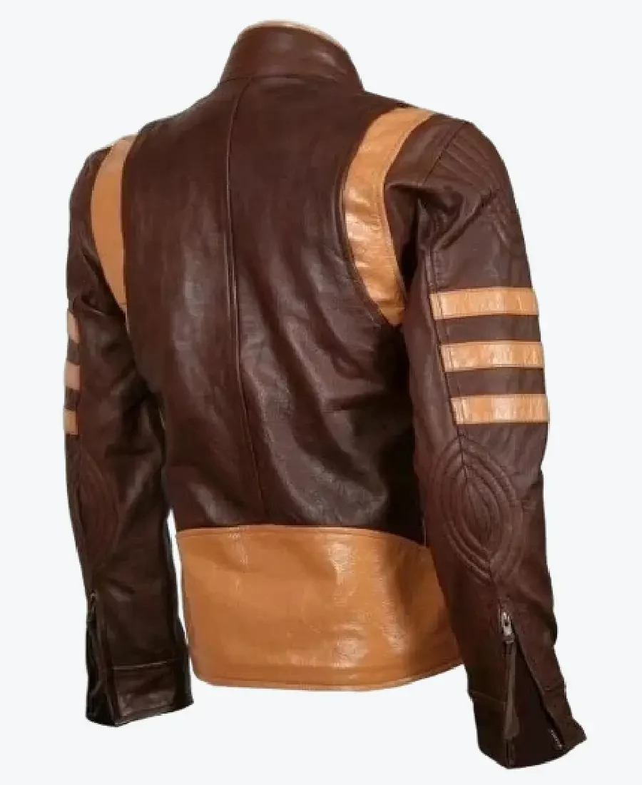 Shop The Men’s Tan Brown Distressed Leather Jacket Back Rare Jacket
