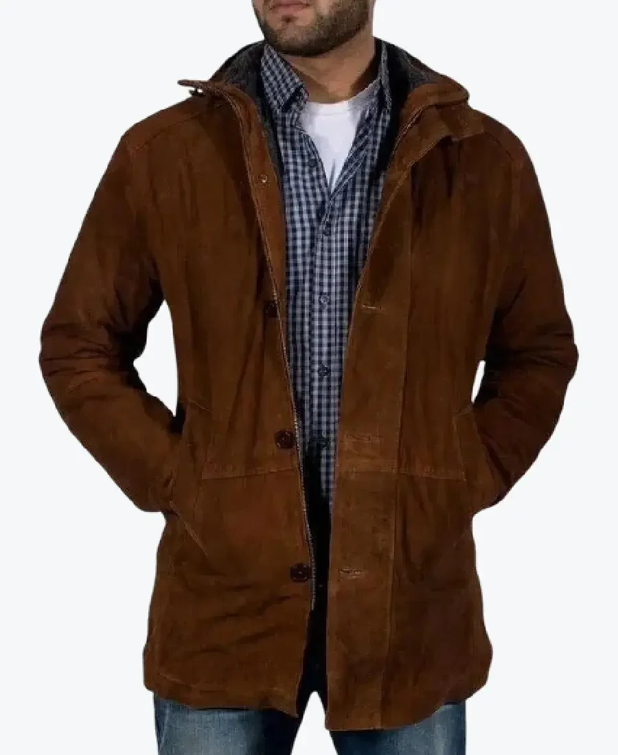 Shop The Men's Taylor Brown Suede Leather Coat - Rare Jackets