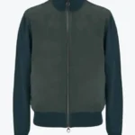 Shop The Mens Teal Green Suede Leather Bomber Jacket - Rare Jackets