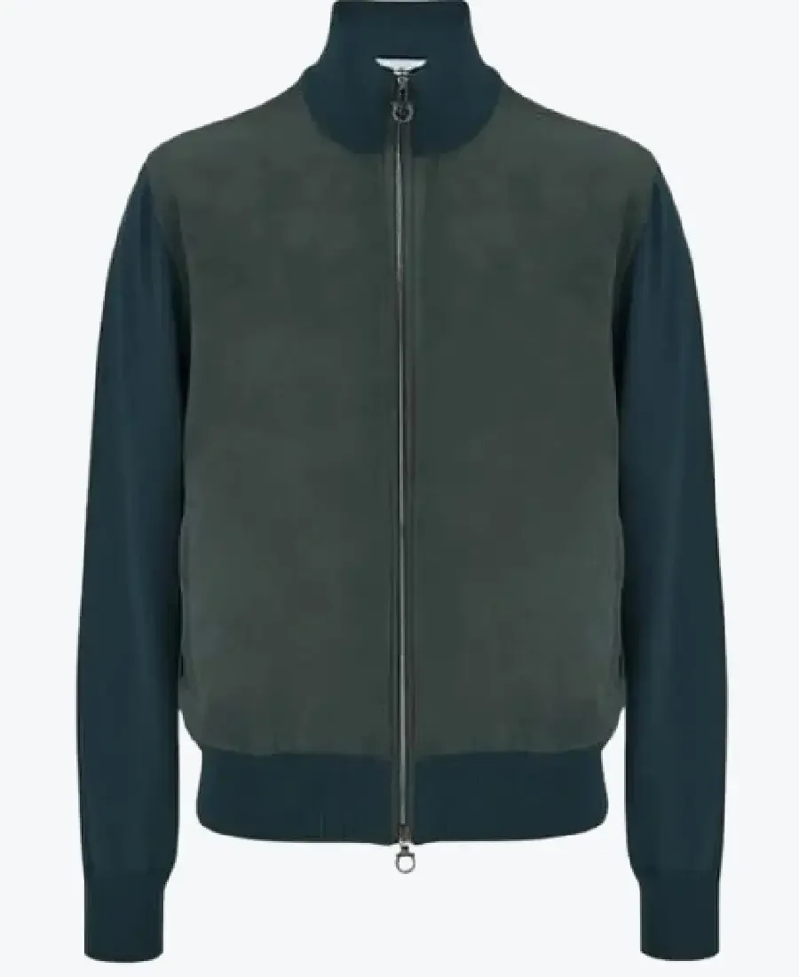 Shop The Mens Teal Green Suede Leather Bomber Jacket - Rare Jackets