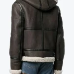 Shop The Men’s Vintage Brown B-6 Bomber Leather Jacket Back