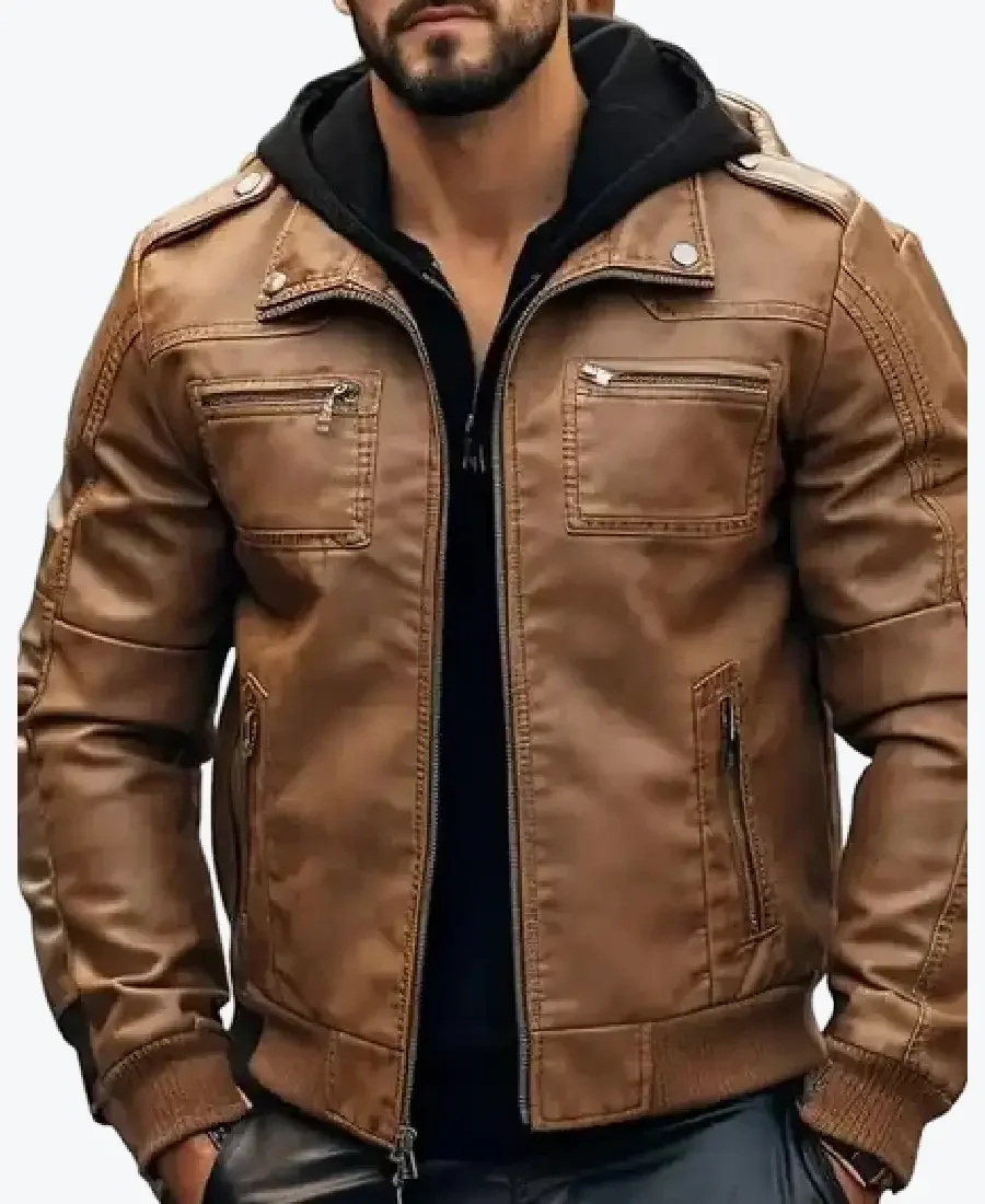 Shop The Men’s Vintage Brown Leather Bomber Jackets - Rare Jackets
