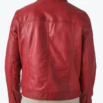 Shop The Mens Vintage Red Trucker Leather Jackets Rare Jacket