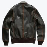 Shop The Men’s Washed Goatskin A2 Flight Jacket Back