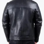 Shop The Men’s White Faux Fur Black Leather Jacket Back Rare Jacket