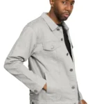 Mens World Tour City Patch Denim Jacket Side View - Rare Jackets