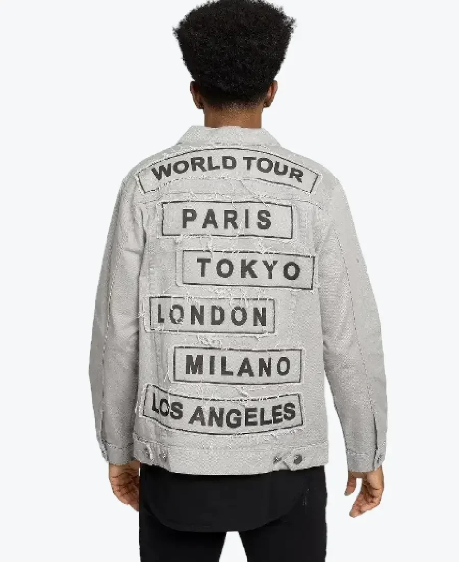 Shop The Mens World Tour City Patch Denim Jacket - Rare Jackets