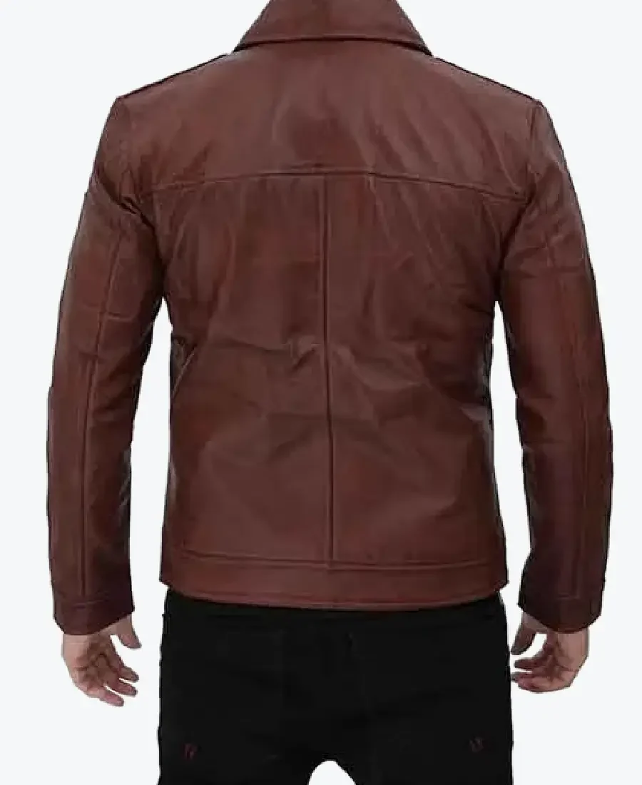Shop The Michael Men’s Stylish Brown Pebbled Leather Jackets Rare Jacket