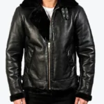 Shop The Orban Men’s Black B-3 Bomber Leather Jacket - Rare Jackets