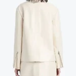 Shop The Proenza Schouler Roos Beige Leather Jackets Rare Jacket