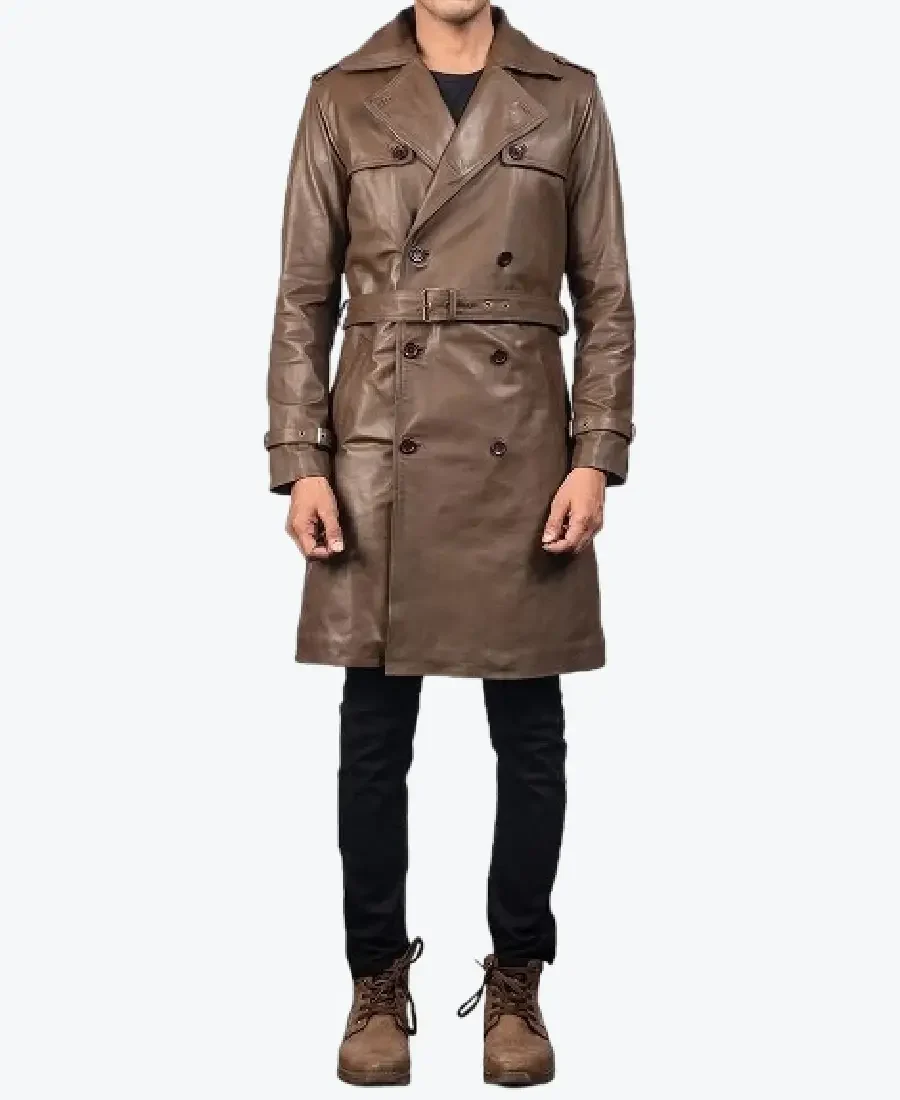 Shop The Rorschach Brown Leather Coat - Rare Jackets