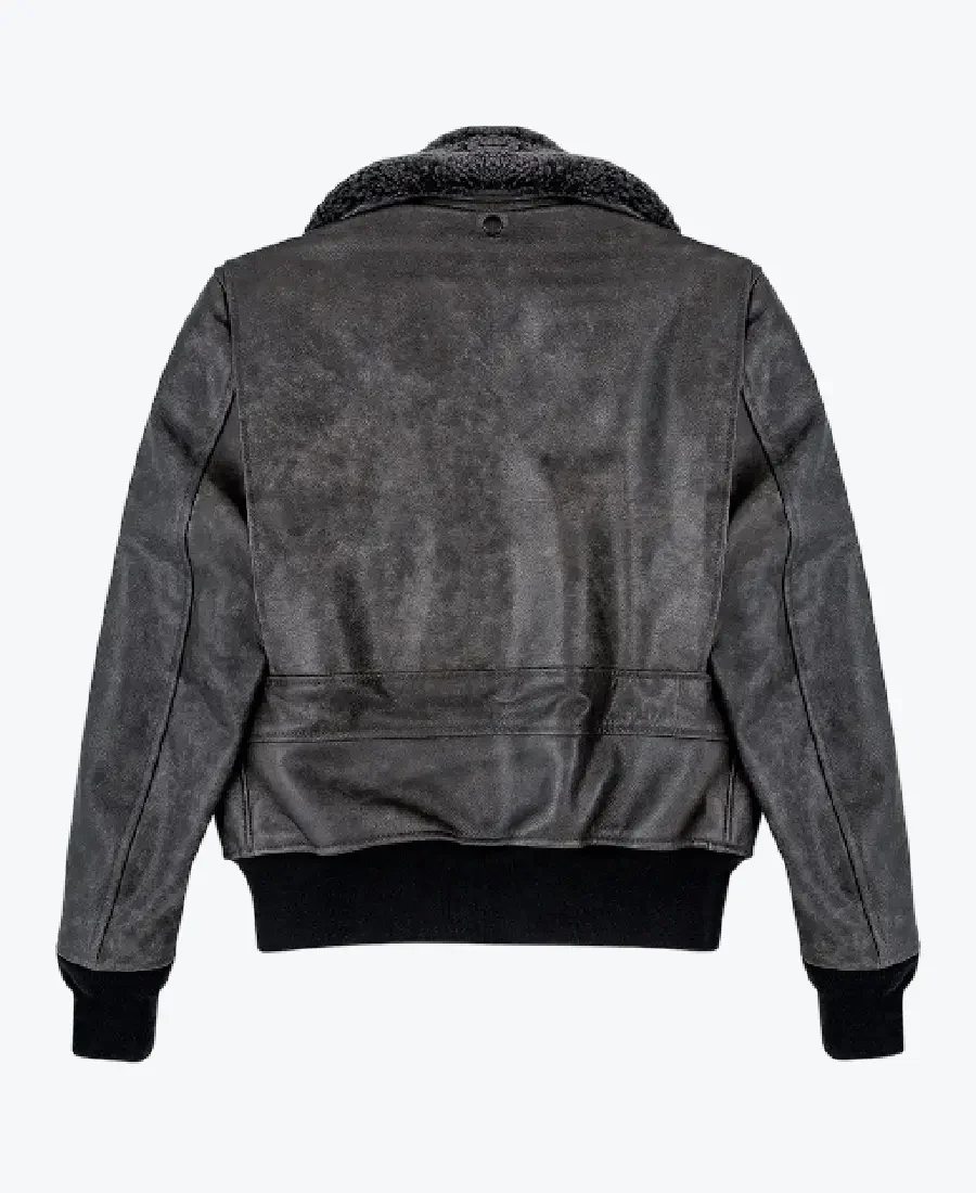 Shop The Shadow G-1 Distressed Black Aviator Leather Jackets