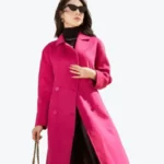 Shop The Sixdo Double Breasted Pink Long Coat - Rare Jackets
