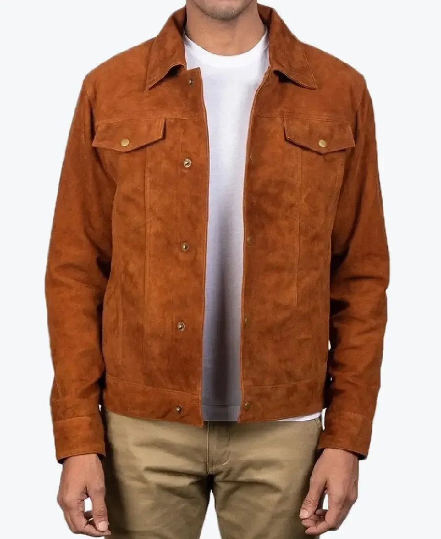 Shop The Stallon Brown Suede Trucker Jacket - Rare Jackets