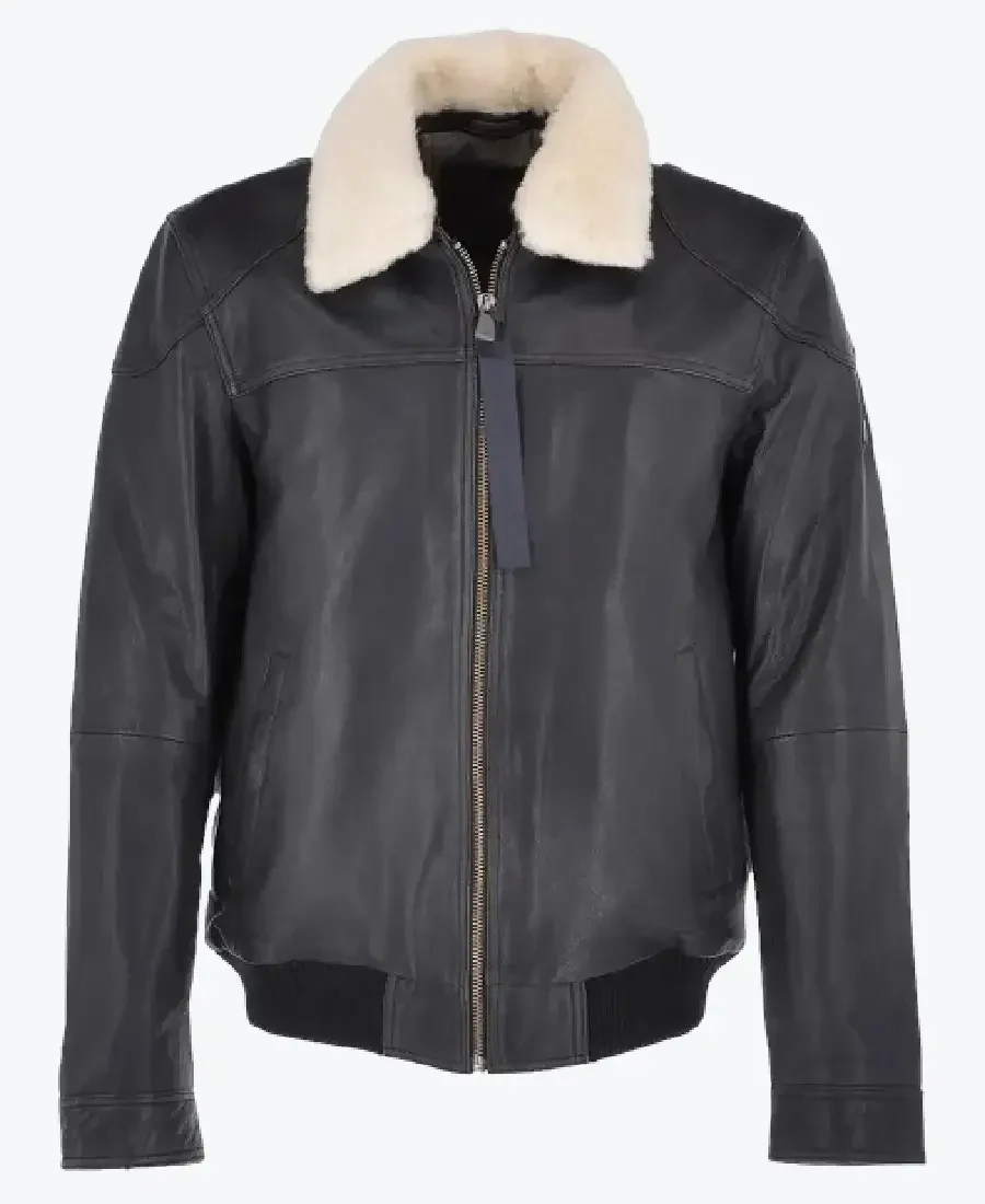 Shop The Ted Mens Black Bomber Leather Jacket - Rare Jackets
