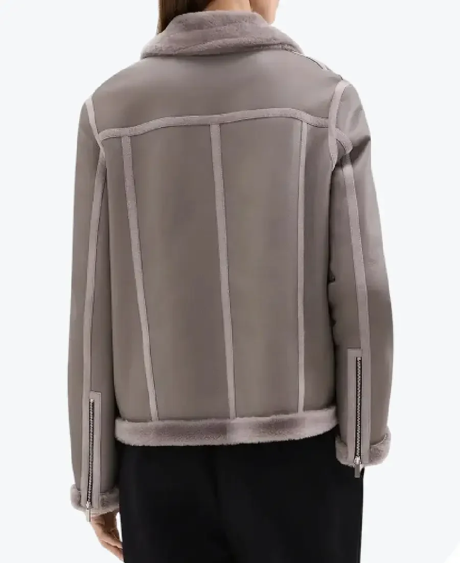 Shop The Theory A-Line Shearling Aviator Jacket