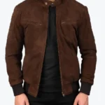 Shop The Trendy Sven Mocha Suede Bomber Jacket - Rare Jackets