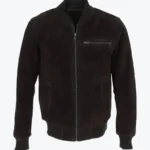 Shop The Trevor Mens Dark Brown Suede Bomber Jacket - Rare Jackets