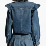 Women's Ruffle-Detail Denim Shirt - Image 2
