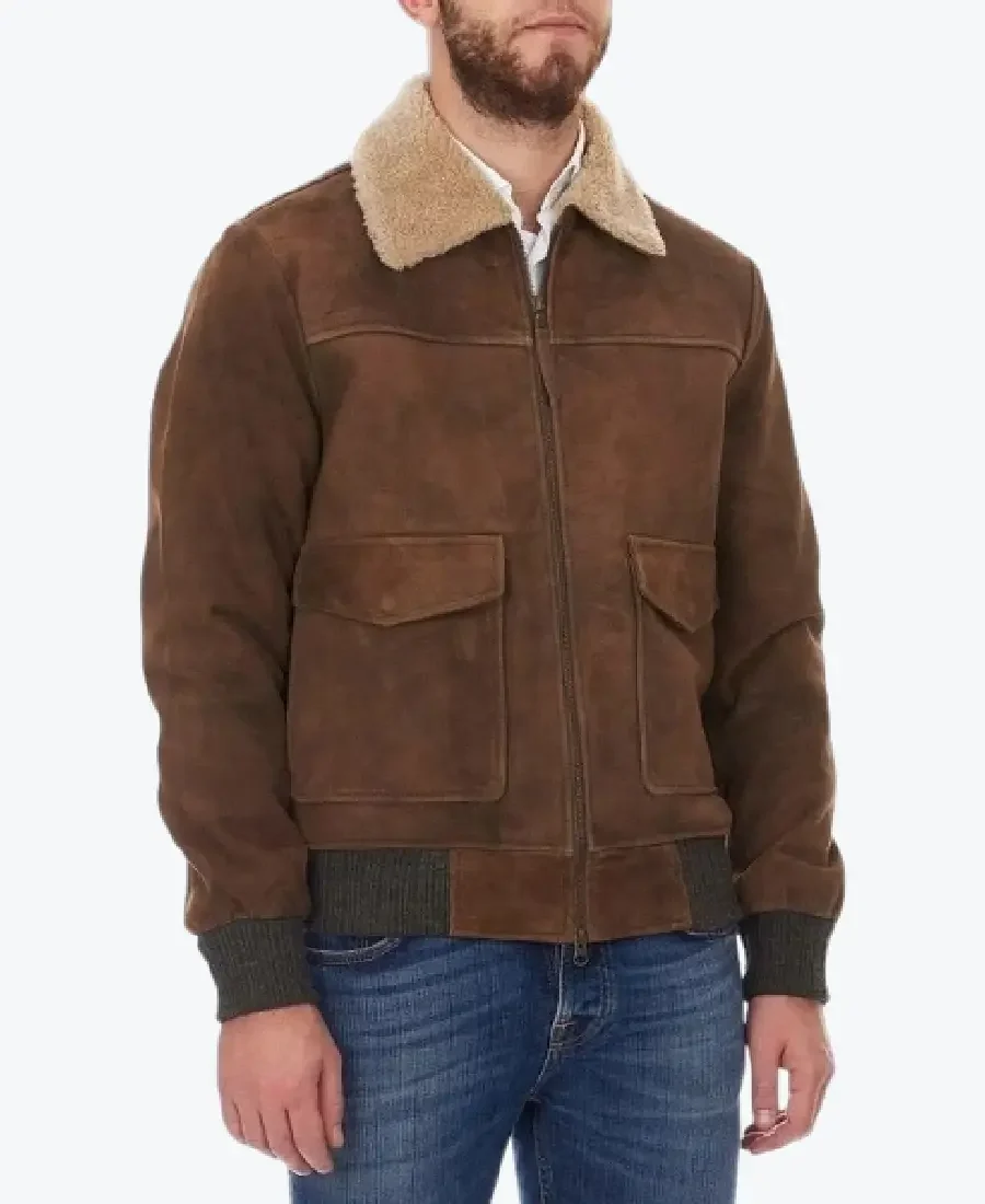 Shop The Walker Suede Leather Bomber Jacket - Rare Jackets