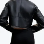 Shop The Women Cropped Black Leather Jackets Rare Jacket