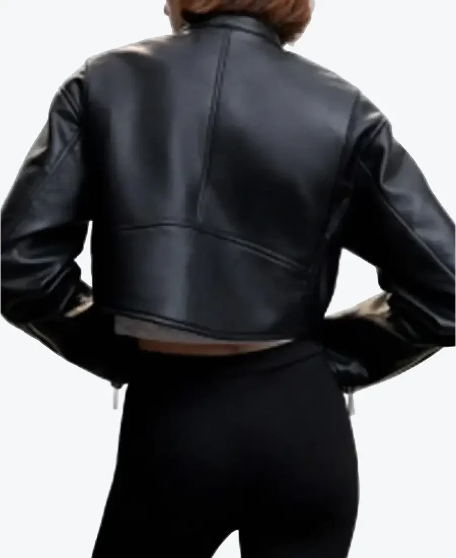 Shop The Women Cropped Black Leather Jackets Rare Jacket