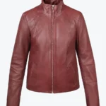 Shop The Women Reilly Plum Leather Jacket - Rare Jackets