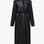 Shop The Women Trendy Fashion Black Leather Trench Coat - Rare Jackets