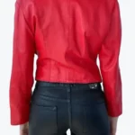 Shop The Women Vintage Red Genuine Leather Jackets Rare Jacket