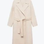 Shop The Women Wrap Beige Wool Coat - Rare Jackets