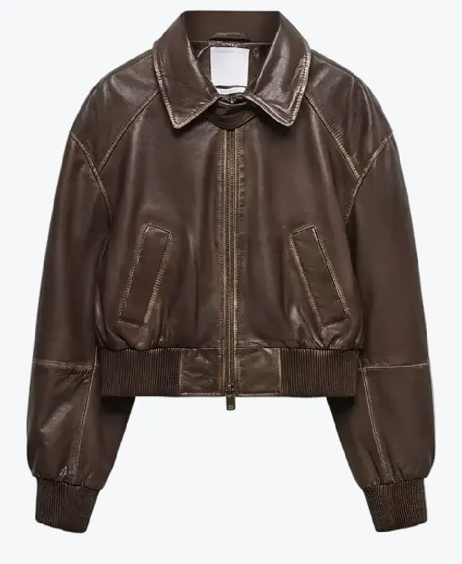 Shop The Womens Brown Leather Bomber Jacket - Rare Jackets