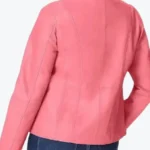 Shop The Women’s Front Pink Zip Leather Jackets Rare Jacket