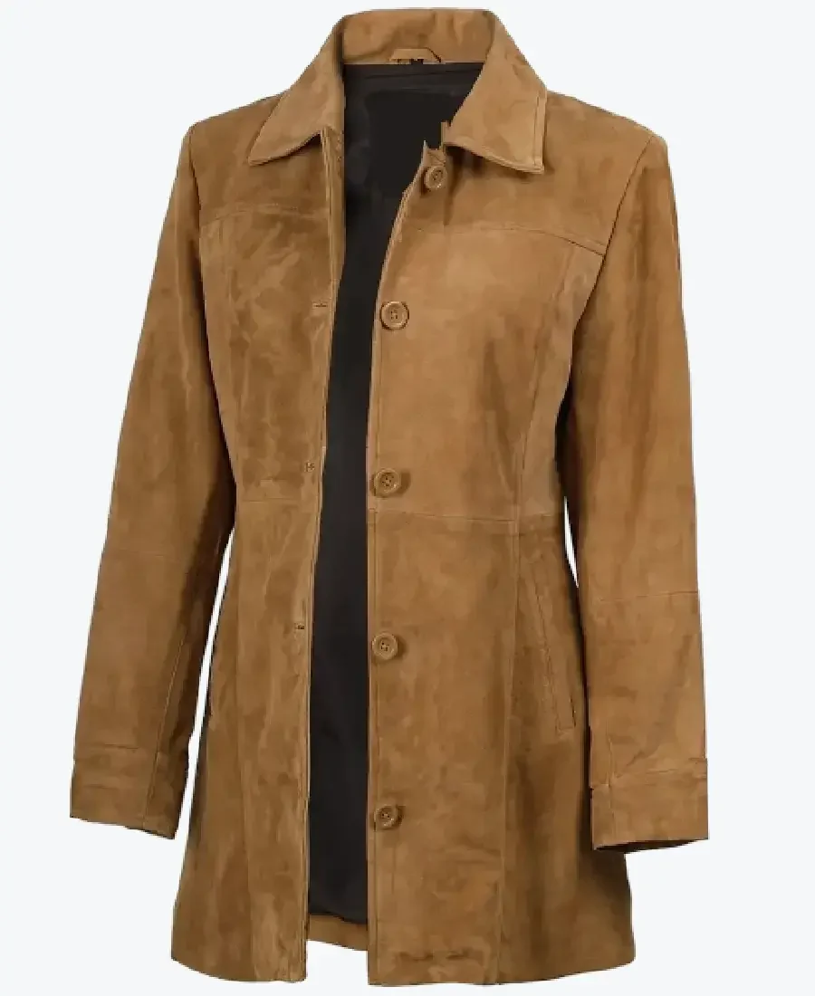 Shop The Women’s Light Brown Suede Coat - Rare Jackets
